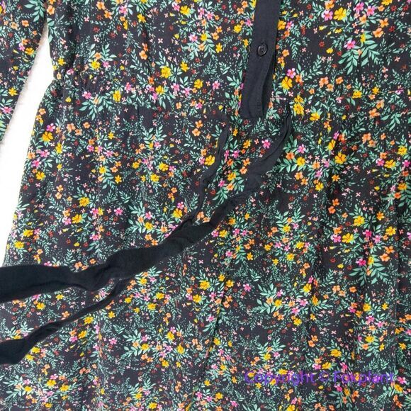 LOST +‎ WANDER Madeline Long Sleeve Minidress In Black Multi Floral, size M - Picture 8 of 16